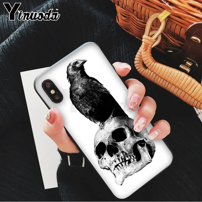 Чехол Yinuoda Crow для iPhone 8 7 6 6S Plus 5 5S SE XR X XS MAX | Мобильные телефоны и аксессуары