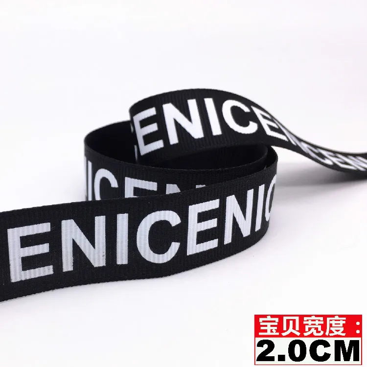 Лента с надписью NICE декоративная лента для одежды 2 см Четырехцветная 1 метр