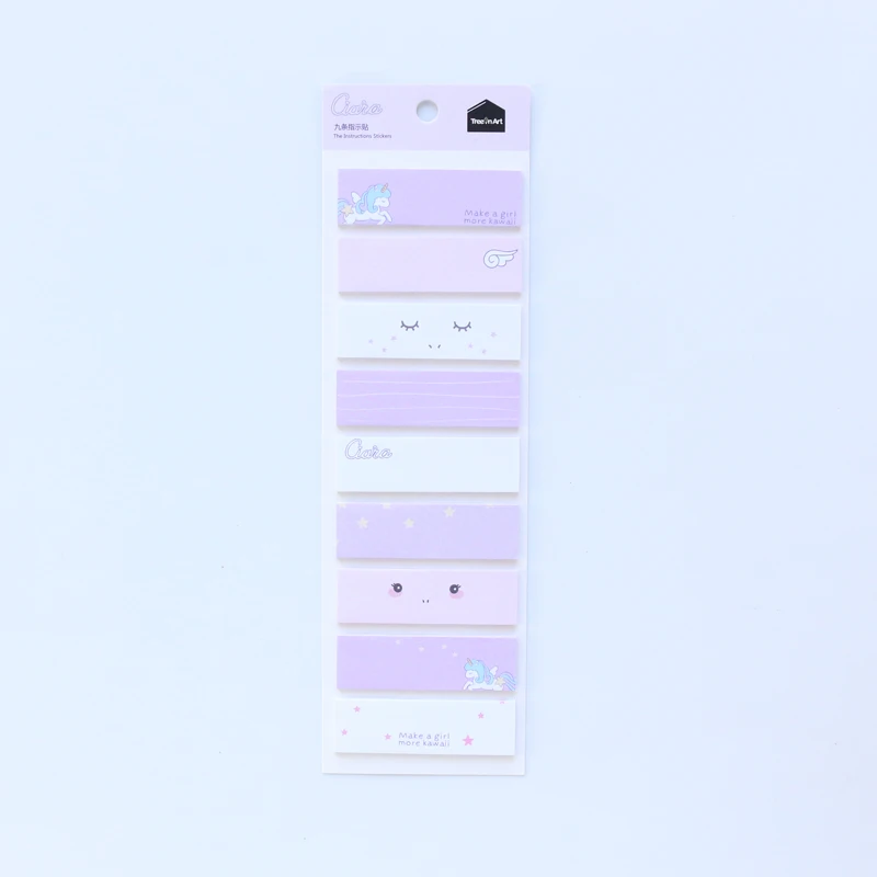 Domikee новые конфеты каваи мультфильм Юнион тема Само-липкий школьник блокнот/Индекс Этикетка для дневника планировщик, 180 шт - Цвет: Фиолетовый