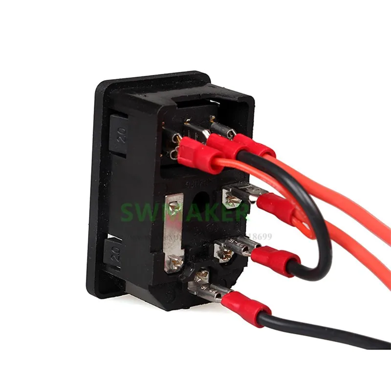 

3D Printer Parts 110V/220V 15A Power Supply Switch Male Socket with Fuse w/ cable for DIY 3D Printer