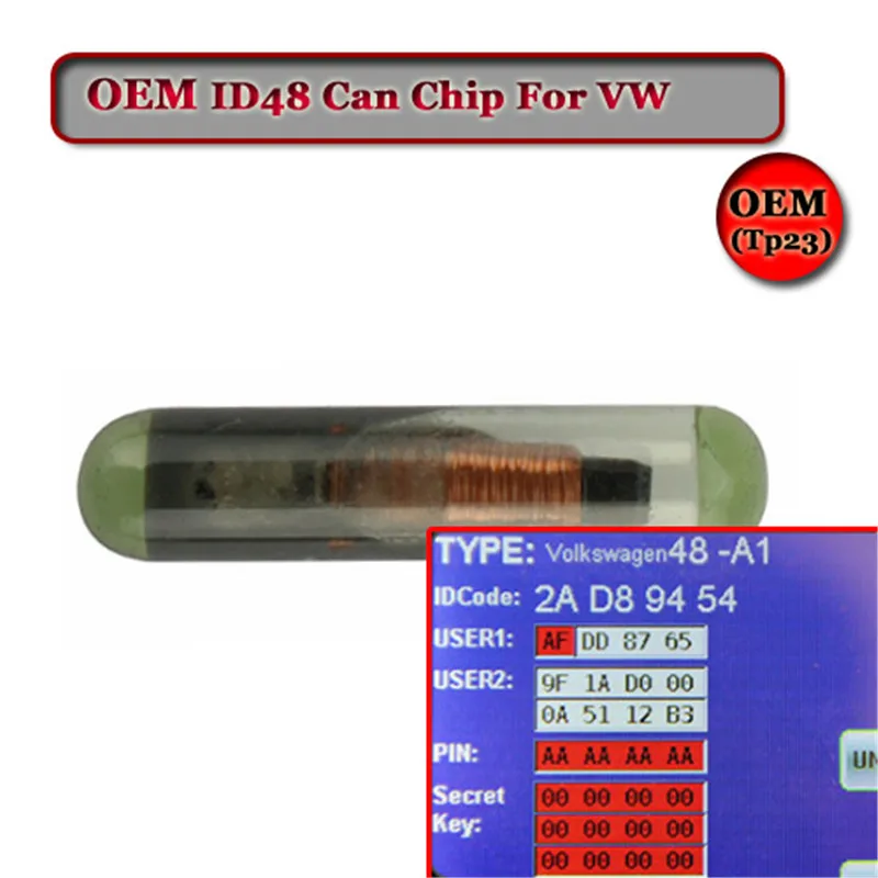 

(5 шт./лот) OEM ID48 может транспондер чип для V-W