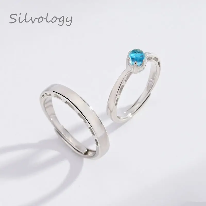 Оригинальные кольца для влюбленных Silvology Sigh Bridge из стерлингового серебра 925 пробы