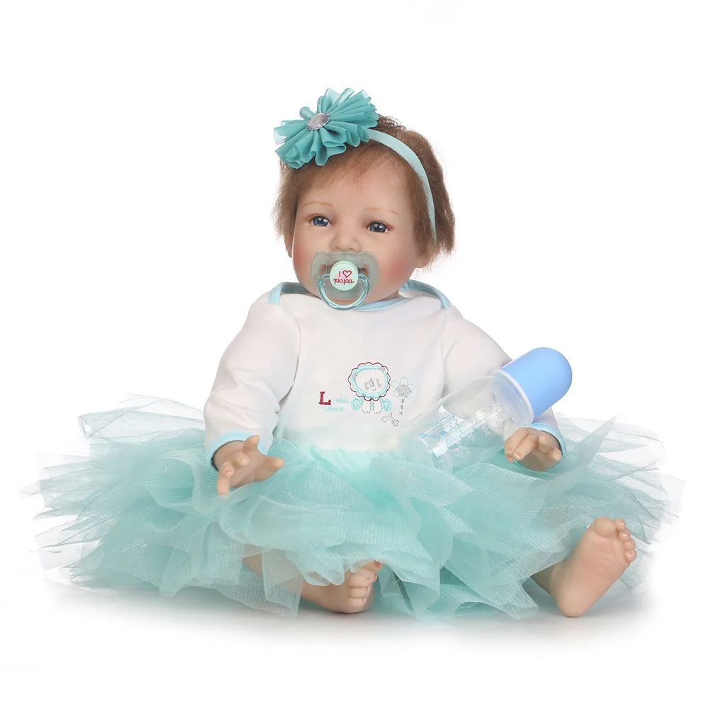55 см Reborn силиконовые куклы ручной работы реалистичный bebe жив игровой дом игрушки