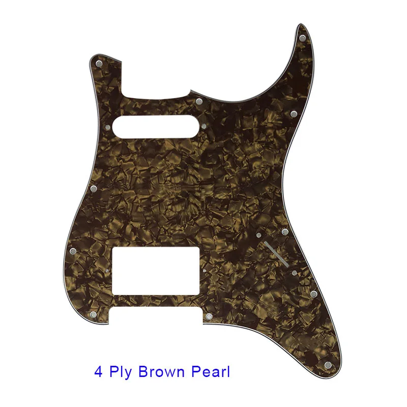 Brown Pearl Электрогитара части для США \ Мехико Fd Stratocaster 11 отверстий HS PAF хамбакер гитара накладка царапина пластина - Цвет: Brown Pearl