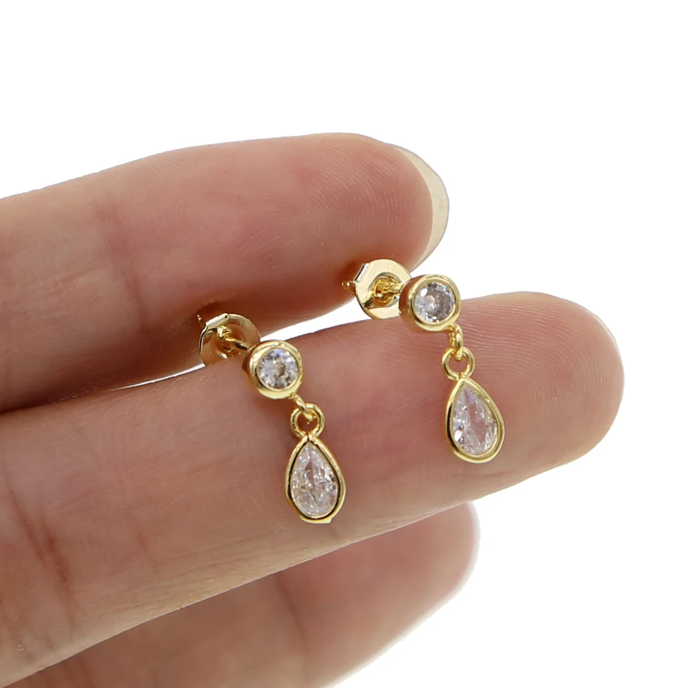 Серьги капельки с золотым наполнителем модные женские серьги