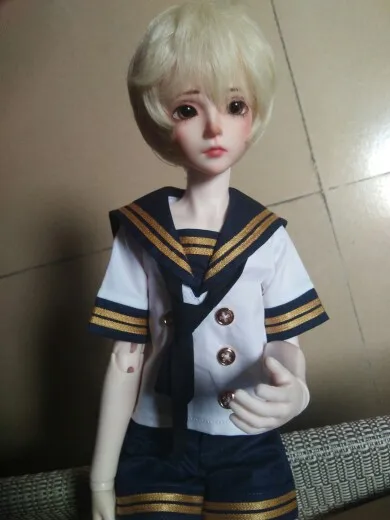 D01-P333 детская игрушка ручной работы 1/6 1/3 1/4 аксессуары для кукол BJD/SD Одежда для кукол белая кукла для мальчиков и девочек костюм моряка