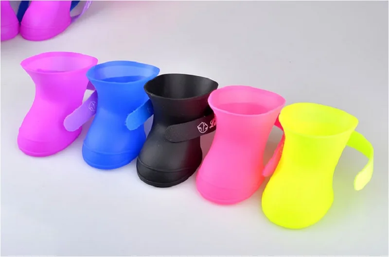 Антискользящие резиновые сапоги FG31 уличные ботинки для собак обувь Лабрадора 4