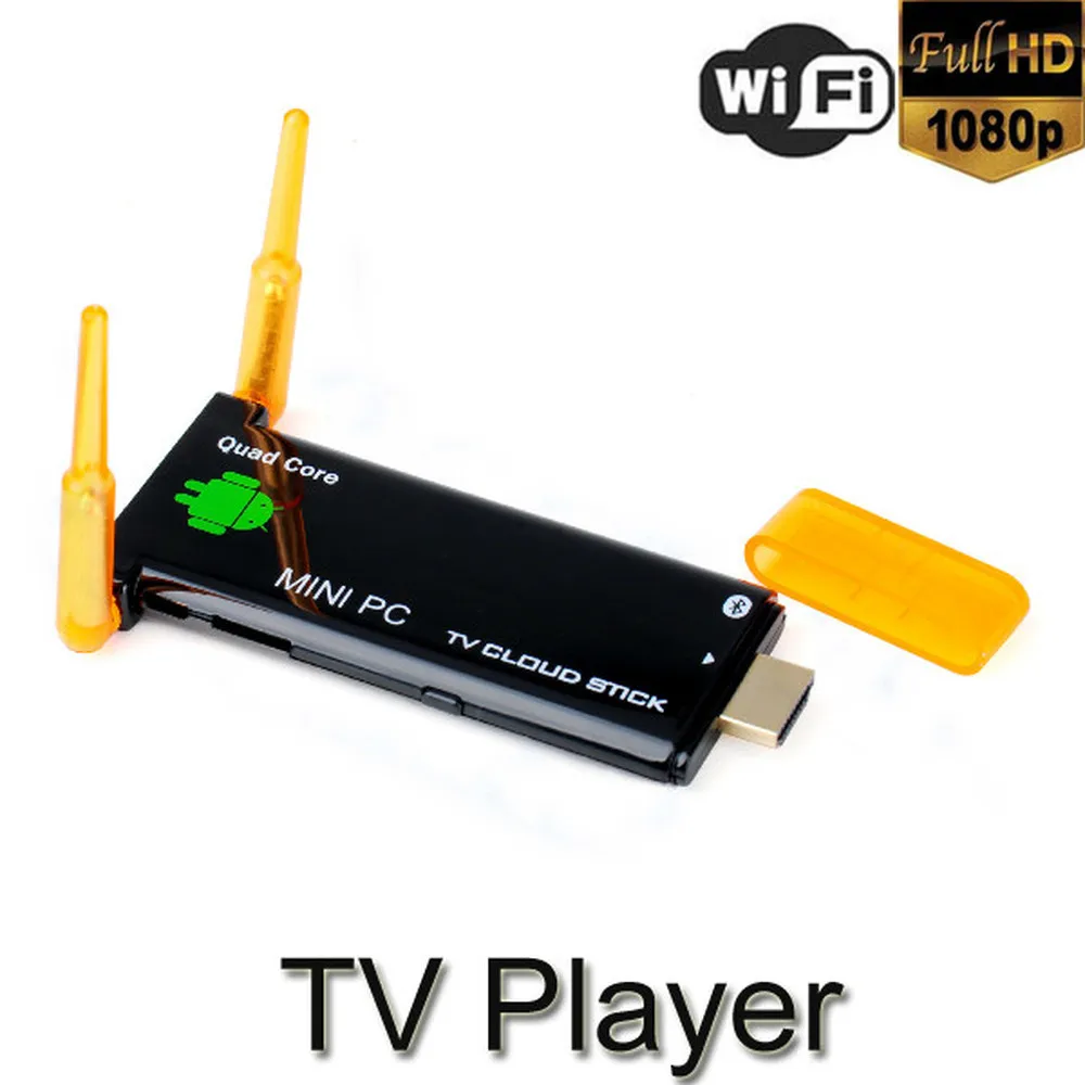 1080P WiFi антенна CX919 Android 4.4.4 мини ПК Коробка ТВ-карта четырехъядерный 2G/8GB Bluetooth Двойная внешняя WiFi антенна 1080P