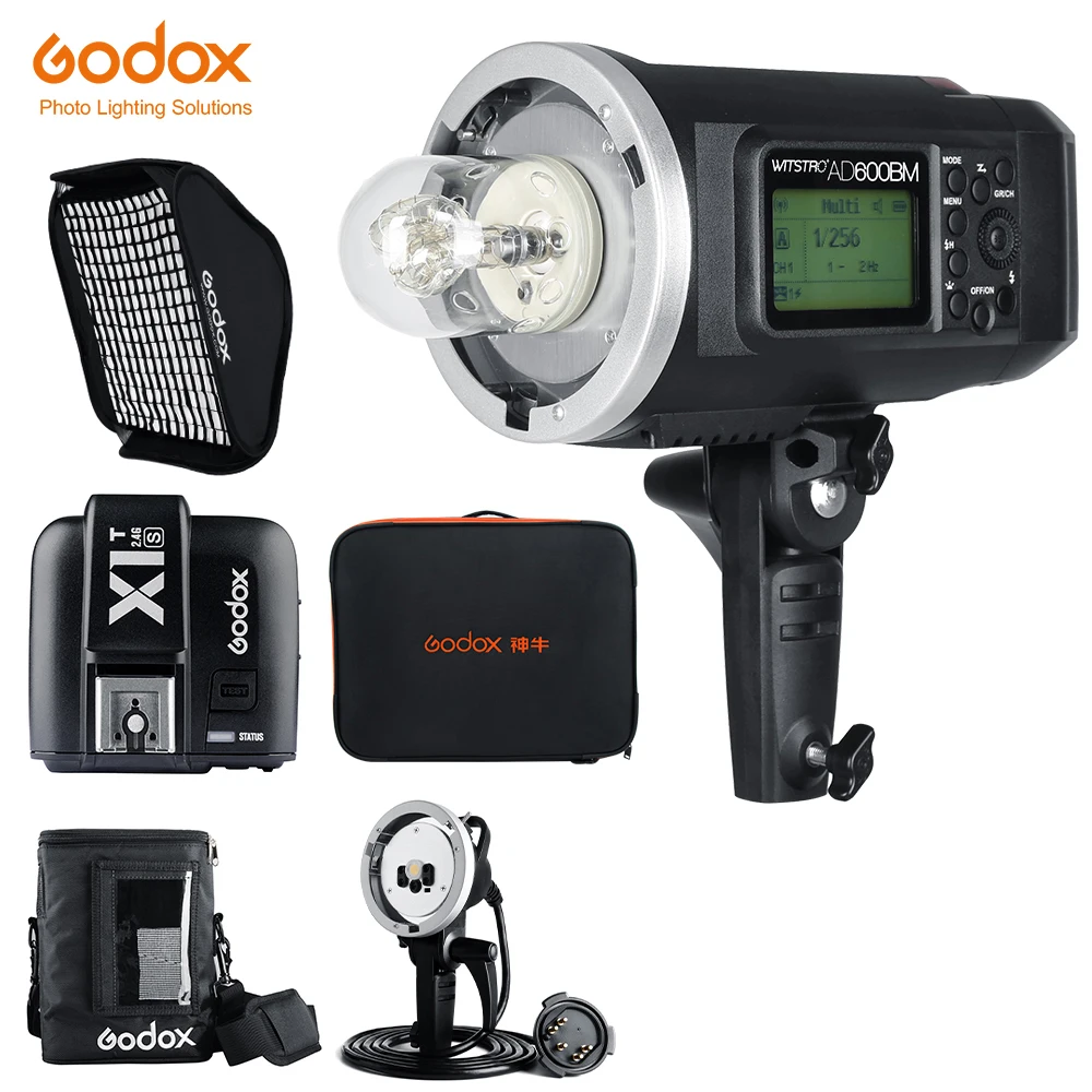 Внешняя вспышка Godox AD600BM 60Ws 1/8000 HSS GN87 с креплением Bowens + фототриггер софтбокс сумка