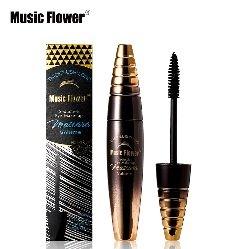 Тушь для ресниц Music Flower ультрачерная тушь макияжа густая пышная долговечная