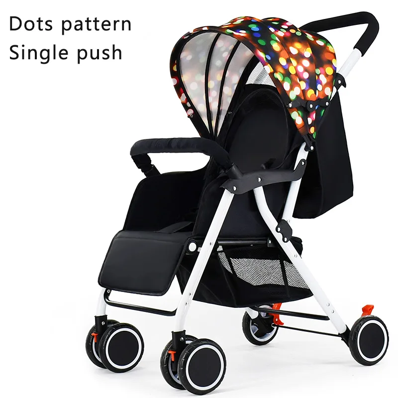 Dots Bluechildhood, легкая детская коляска, двусторонняя, для путешествий, детская коляска - Цвет: Dots