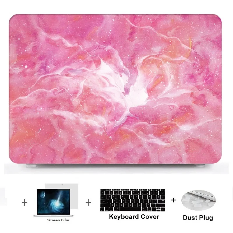 Мраморный Жесткий Чехол для ноутбука + чехол с клавиатурой Macbook 13Air New A1932 Pro Retina Touch