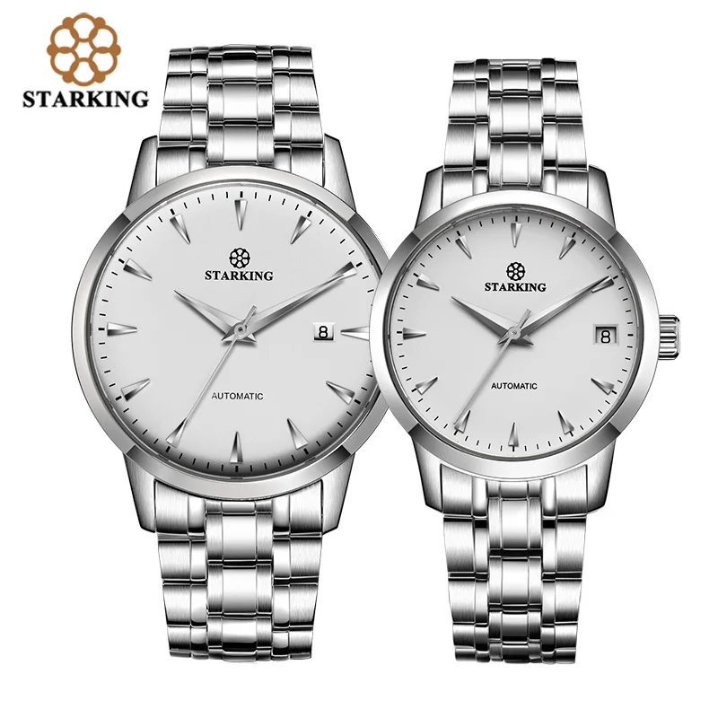 StarKing Watch Fashion Branded Full Stainless Steel Unisex Wristwatches Automatic Mechanical Lover Watches Valentine Day Gifts st valentine s day gifts