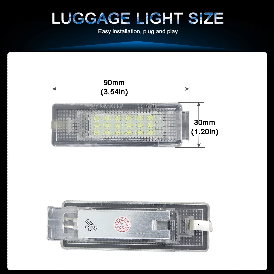 Лампа освещения номерного знака без ошибок Светодиодный лампа для багажника