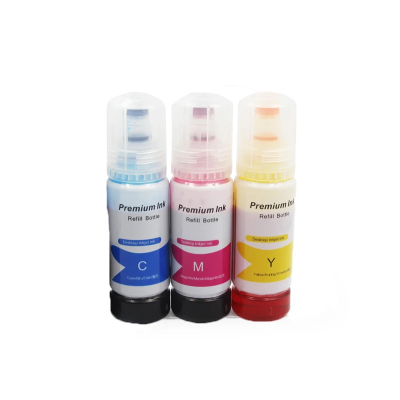 3pcs dye ink CMY 101 001 T03Y Набор для чернильных картриджей для Epson L4150 L4160 L6160 L6170 L6190 пигментными чернилами и чернилами 4150 4160 6160 6170 6190 принтер чернила - Цвет: 3pcs dye ink CMY