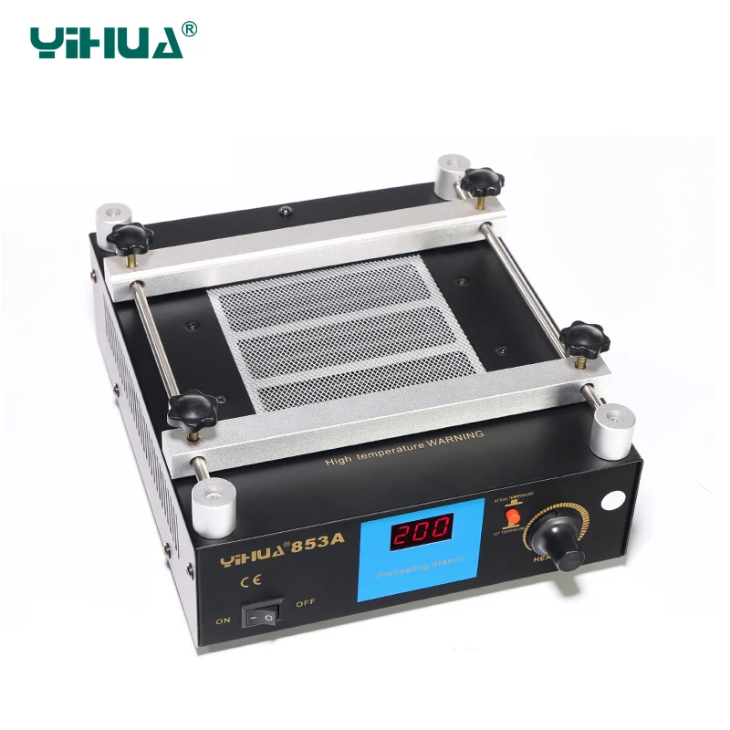 YIHUA 853A BGA паяльная станция высокой мощности 600 Вт ESD BGA паяльная станция 110 В 220 в PCB подогрев и Распайка ИК станция предварительного нагрева