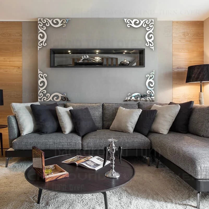 Зеркальные настенные Стикеры украшение комнаты Декор для дома спальни