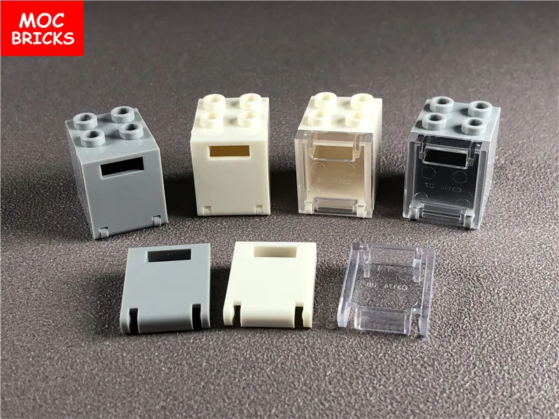 20 шт./лот MOC Bricks 4345 почтовые ящики белые и светло серые контейнеры 2x2x2 полиция DIY