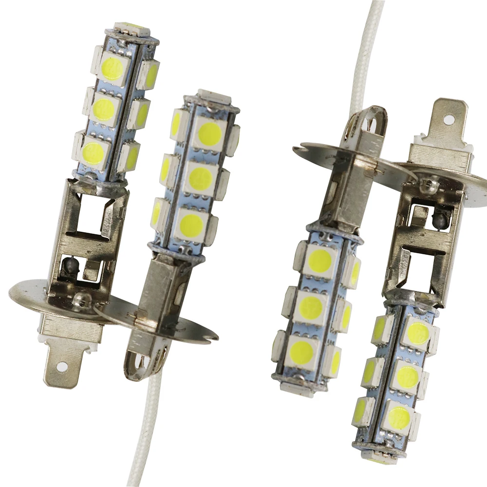 YSY 100 шт. H1 H3 5050 13SMD LED DC12V Автомобильная противотуманная фара светодиодные лампы DRL
