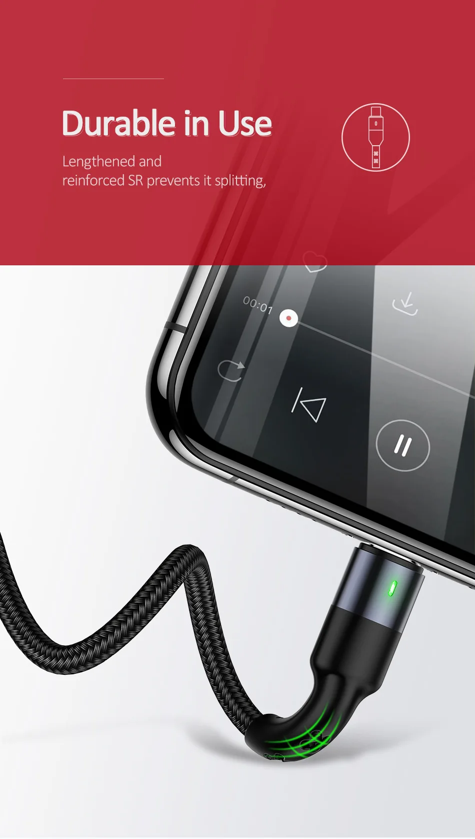 USAMS 4 в 1 мульти usb зарядное устройство кабель для iPhone samsung huawei xiaomi зарядный кабель для lightning micro usb type c кабель Android
