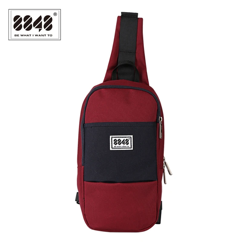 8848 Мужская винтажная нагрудная сумка на одной лямке через плечо