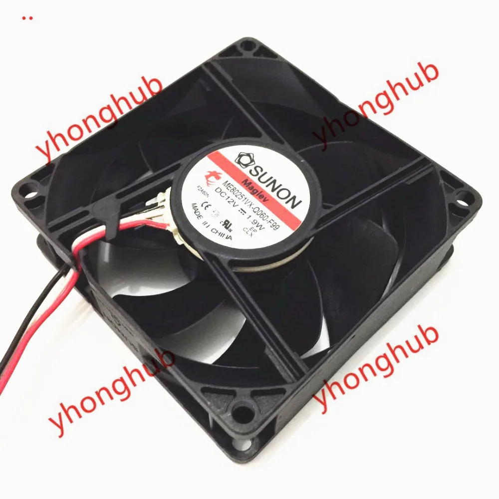SUNON ME80251VX-Q060-F99 Сервер охлаждающий вентилятор AC/DC 12V 1,9 W 80x80x25 мм 3 провода