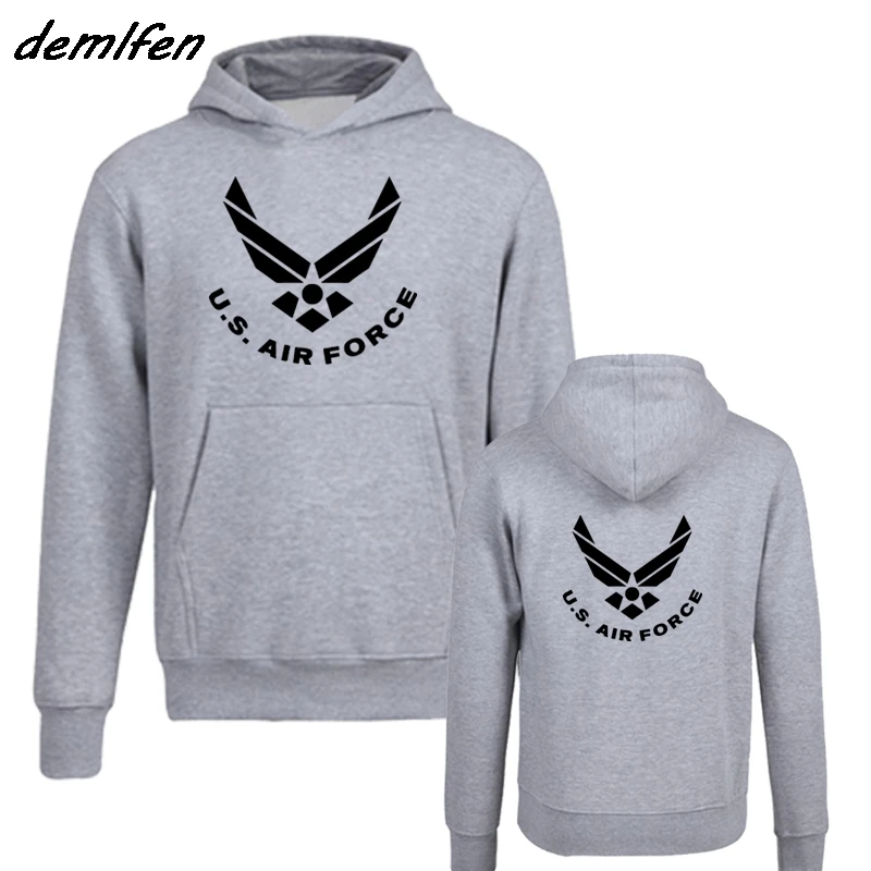 Модная повседневная мужская флисовая толстовка новинка США Военно воздушные