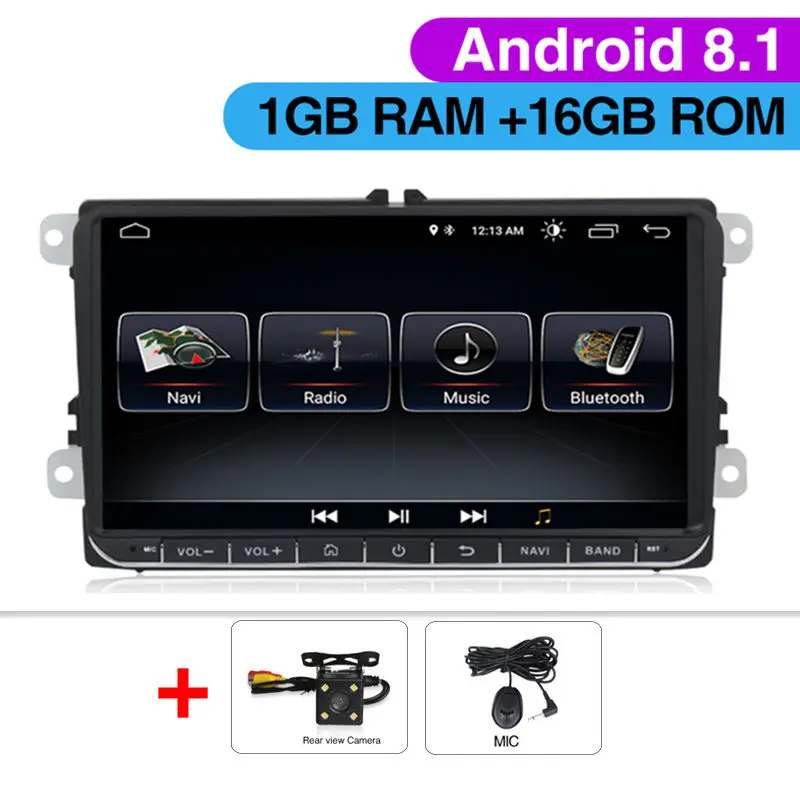 Car dvd Camera Европейский склад " Android 9,1 автомобильный Радио плеер gps навигация для VW golf 5 touran passat B6 B7 Lavida polo Tiguan; Skoda RDS - Цвет: Car dvd Camera