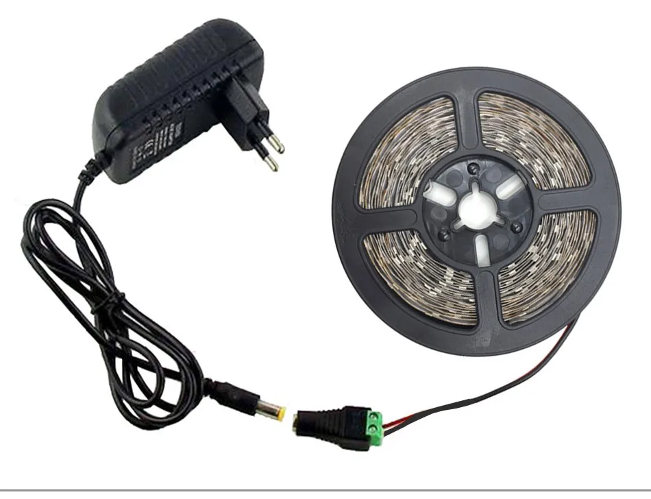 Горячая 3528 RGB Светодиодная лента DC12V 5 м 300 светодиодов Гибкая полоса света + 24key ИК