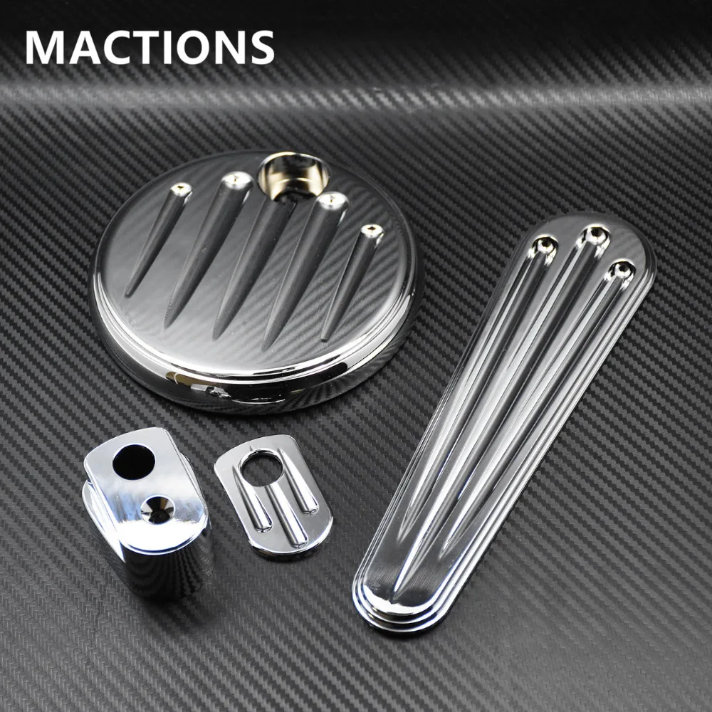 

Motorcycle CNC Chrome Dash Accessory Pack Ignition Fuel Door Dash For Harley Road Glide Touring 2014 2015 2016 2017