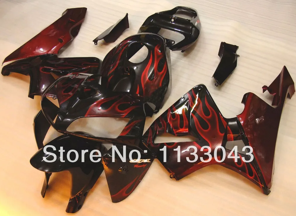 

100%Fit Injcetion mold fairing kit for #1148 HONDA CBR600RR 05 06 F5 CBR 600RR 2005 2006 fairings red flame tank
