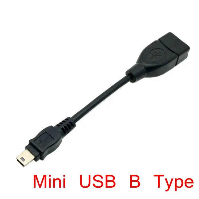 Кабель USB 2 0 Mini 5Pin B типа папа к мама OTG Хост на ходу 10 см для GPS 1 м короткий кабель