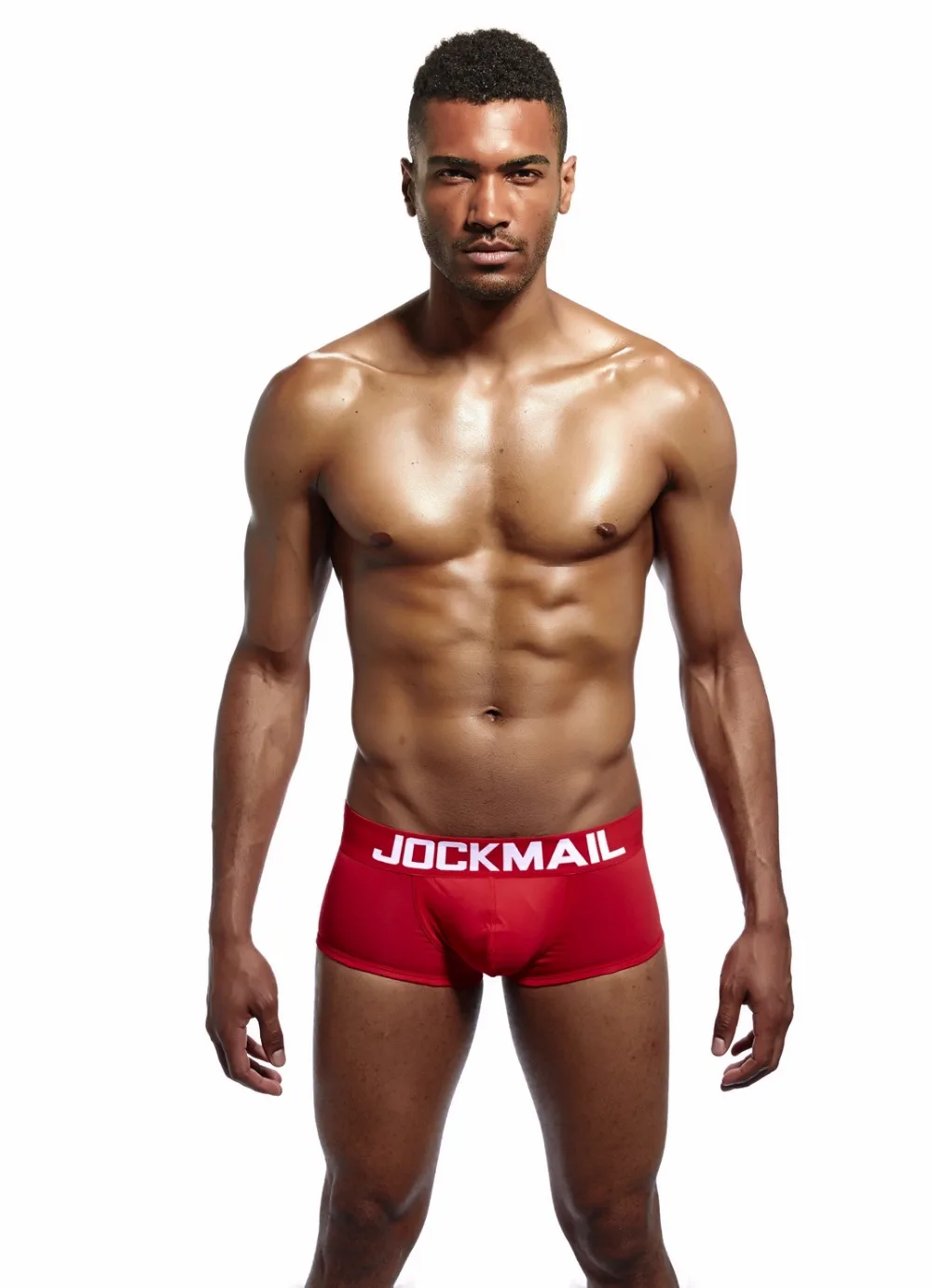 Бренд jockmail классический базовый однотонный Качественный хлопок Мужское нижнее белье боксеры шорты мужские трусы сексуальные трусы Гей ночное и нижнее белье
