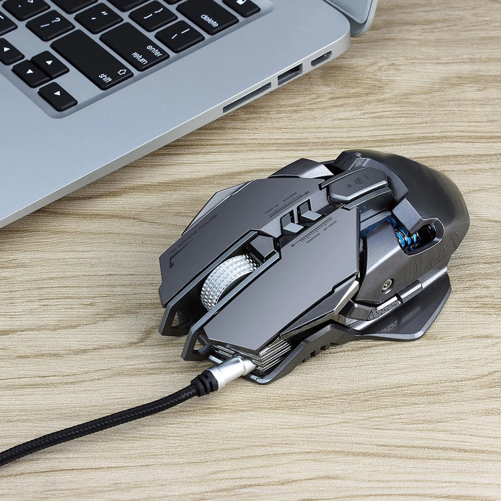 CW50 3200 dpi мышь эргономичная USB игра 7 кнопок Белый проводной светодиодный подсветка