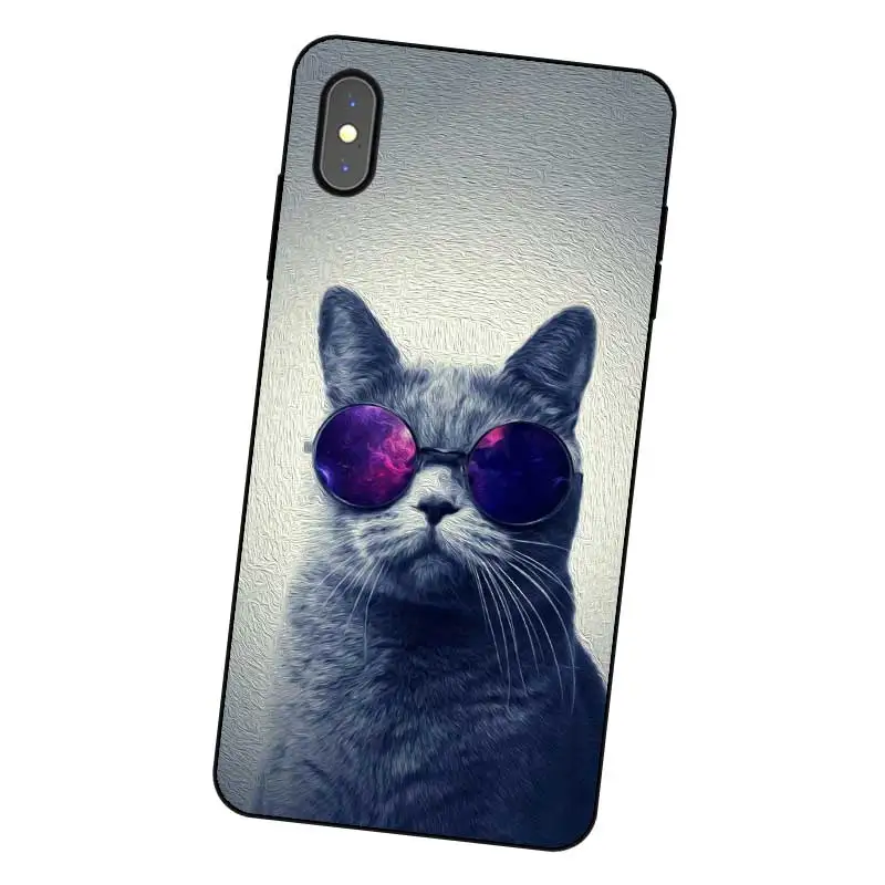 N246 Черный силиконовый чехол с животными для Apple iPhone 11 Pro XR XS Max X 8 7 6 6S Plus 5 5S SE |