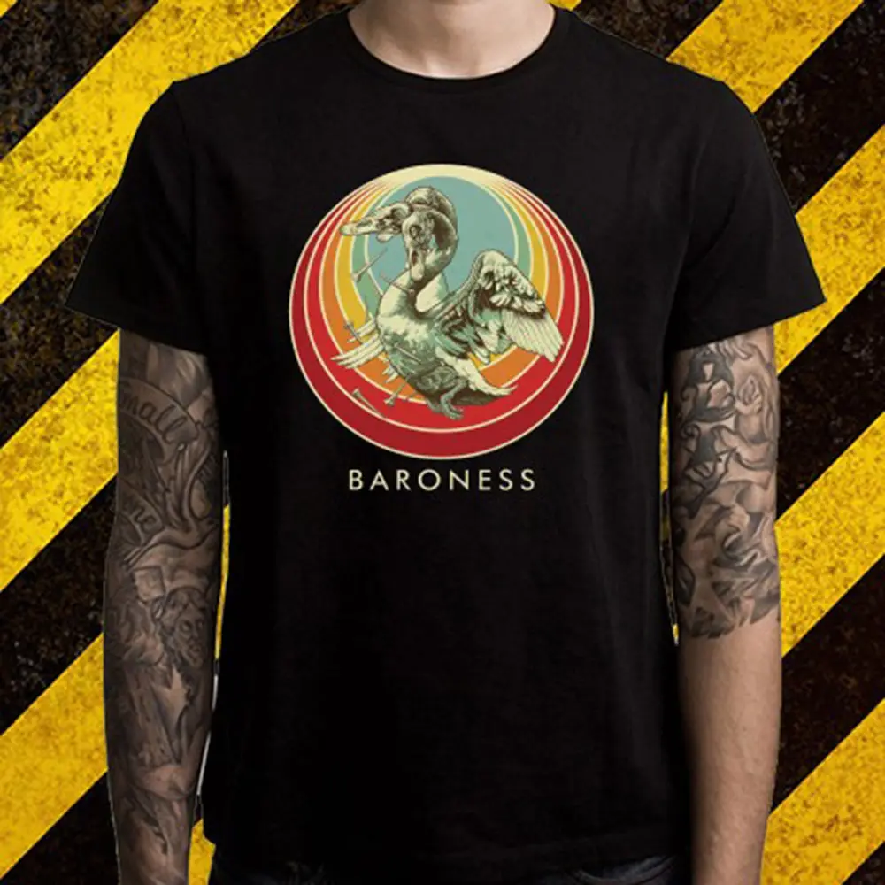 New Baroness Rock Band Duck Logo Men's Black T-Shirt Size S To 2XL T Shirt Men Summer Casual Anime Homme 2017 | Мужская одежда