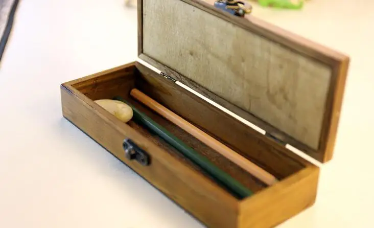 Винтажный Деревянный чехол для карандашей с изображением Парижской башни