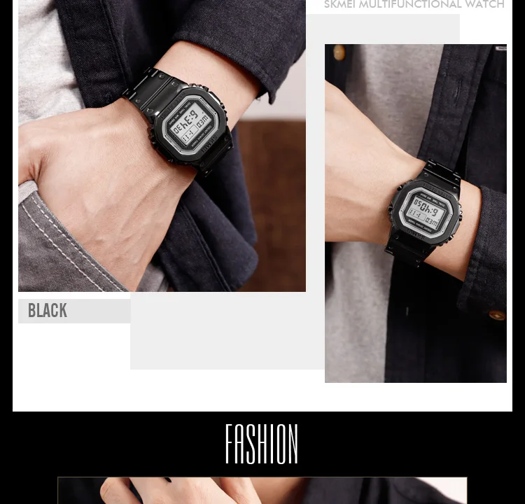 SKMEI Relogio Masculino 1456 мужские электронные цифровые часы с хронографом часы с двойным дисплеем спортивные часы мужские наручные часы