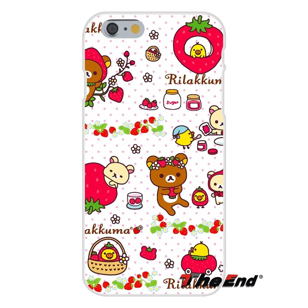Мягкий силиконовый чехол для iPhone X 4 4S 5 5S 5C SE 6 6S 7 8 Plus Galaxy Grand Core Prime Alpha Kawaii Rilakkuma Cute