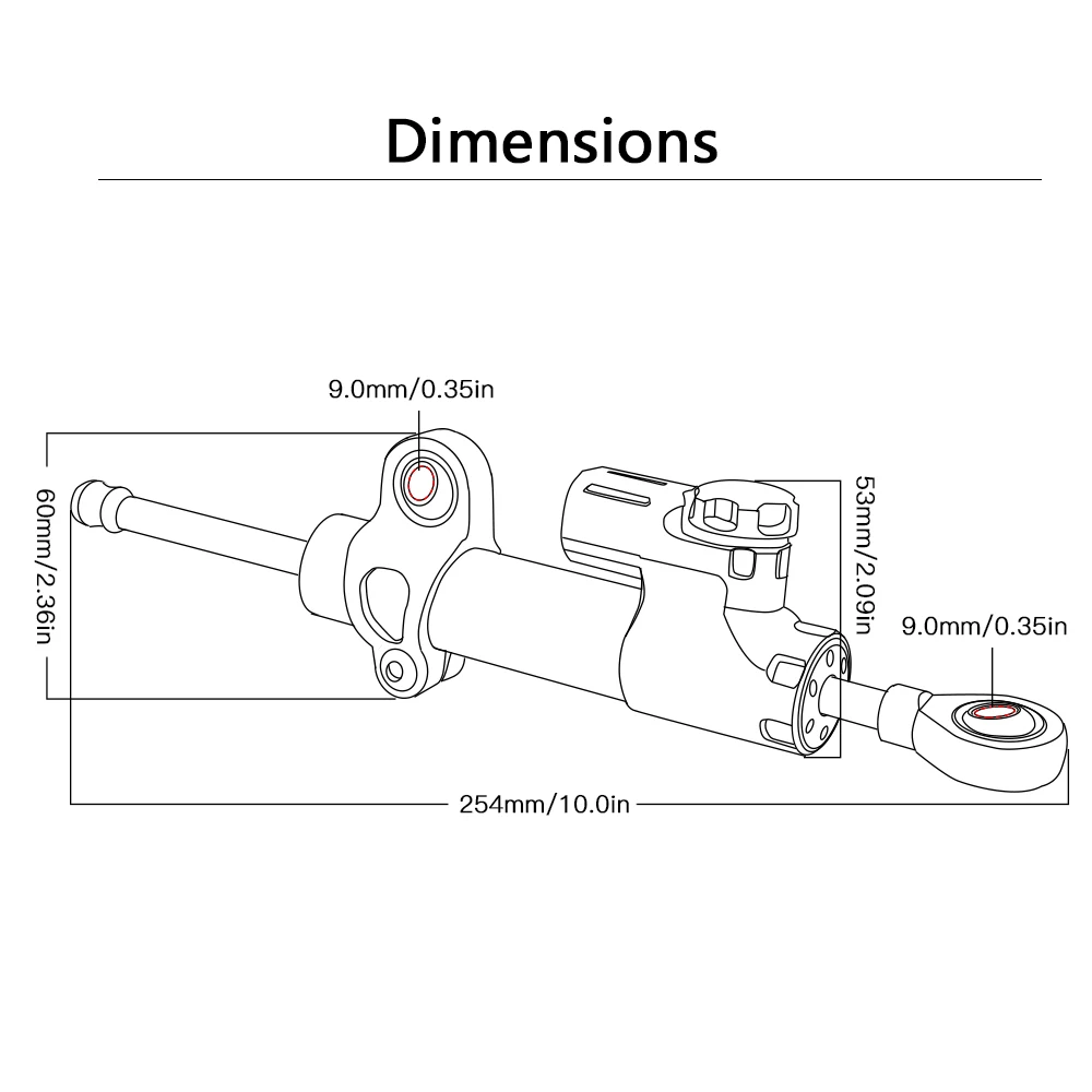 

Motorcycle Damper Stabilizer Damper Steering Reversed Safety Control For Yamaha YZF R6 R3 R1 R25 MT09 TMAX530 z800 z1000