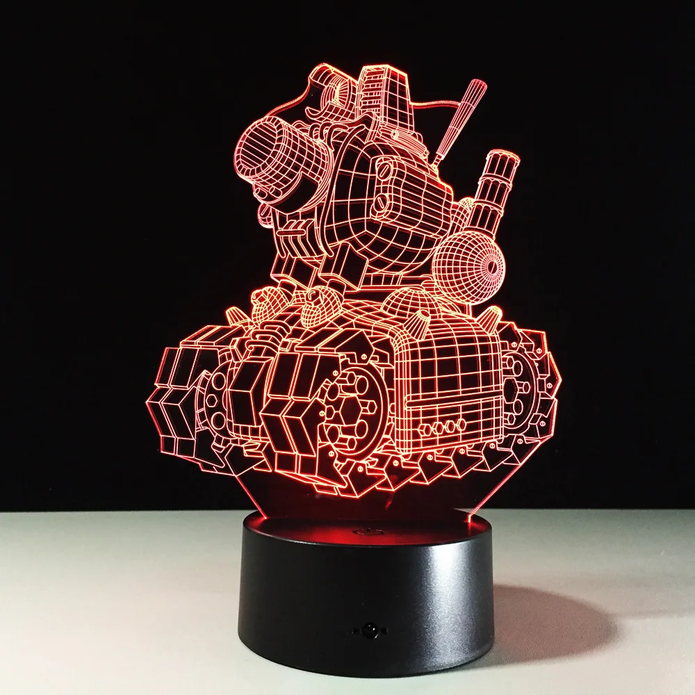 2018 Новый 3D лампа машина бак Lampara светодиодный ночной Светильник лампы с