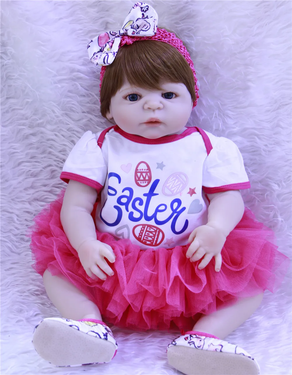 

Полностью силиконовые куклы Новорожденные, 22 дюйма, NPK, бренд bebes reborn, мягкие на ощупь, настоящие, новый цвет волос, куклы reborn