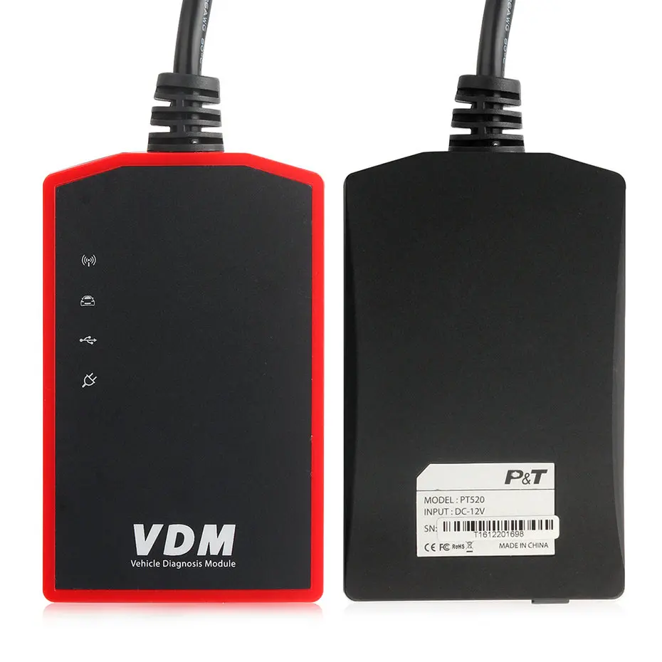 VDM ONLY UCANDAS ВДМ OBD2 Автомобильный сканер multi-язык WiFi Full Системы диагностический инструмент для Windows Android с планшет Авто диагностический сканер - Цвет: VDM ONLY