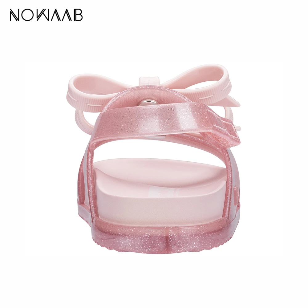 Mini Melissa/ г. Космические сандалии прозрачные сандалии для девочек босоножки для девочки принцессы с бантом детская пляжная обувь Нескользящая детская мини Melissa Baby