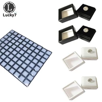 wholesale 80pcslot plastic square loose diamond display package box gem case black foam pad beads pendant box showcase 332cm