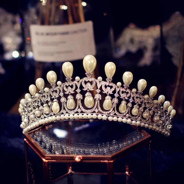 Новая роскошная Корона A + свадебные диадемы со стразами для женщин королевская