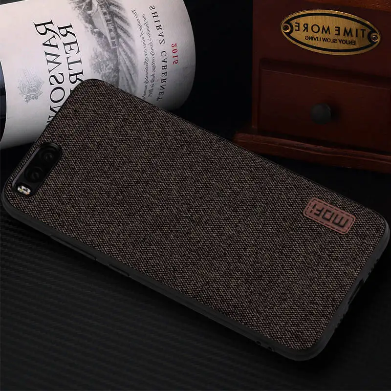 coffee Для Xiaomi mi6 чехол для mi 6 задняя крышка силиконовый край для мужчин бизнес ткань противоударный чехол coque MOFi mi 6 Чехол - Цвет: coffee