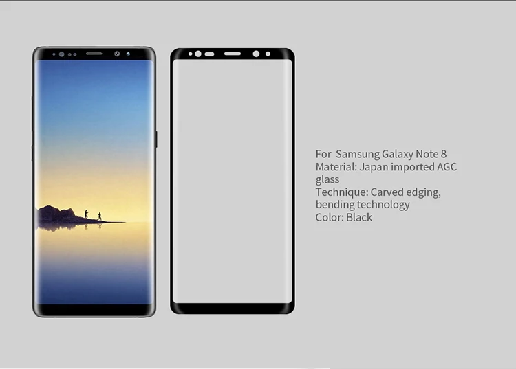 Nillkin защита экрана для samsung Galaxy Note 8 3D CP+ Max для samsung Galaxy Note 8 закаленное стекло для samsung Note 8 Стекло