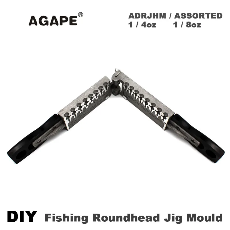 Agape DIY рыболовная круглая головка джиг форма ADRJHM/Ассорти комбо 1/4 унции (7 г) 1/8
