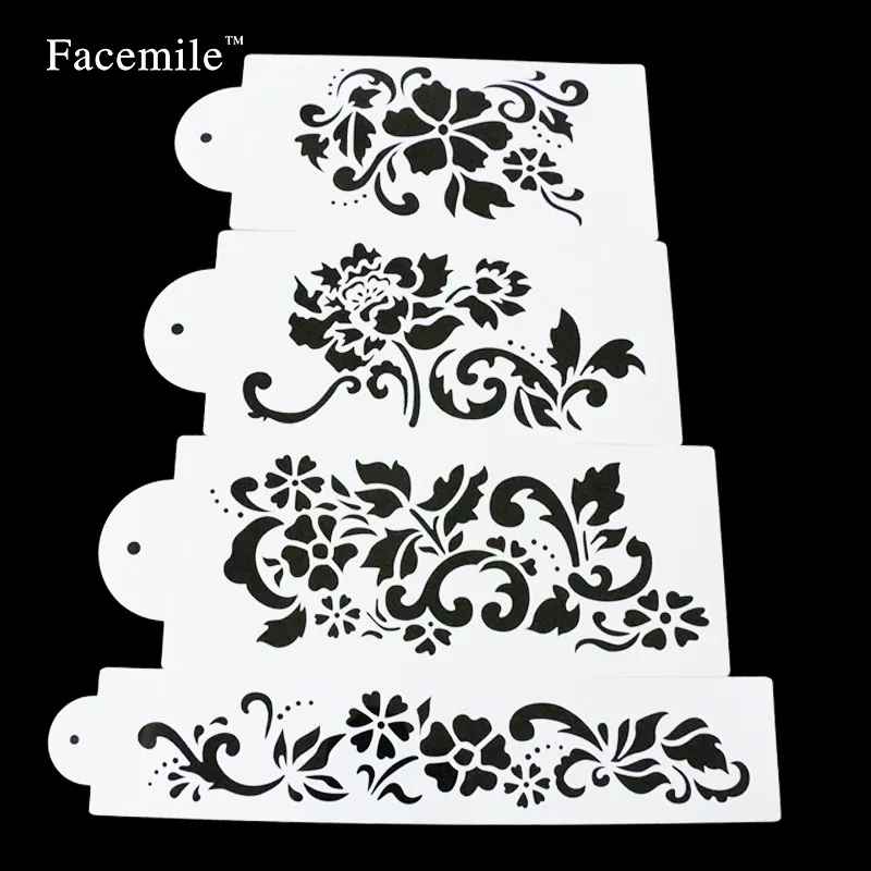 Facemile 2000Y 4 шт./компл. цветы формы для украшения Рождественского кекса инструменты